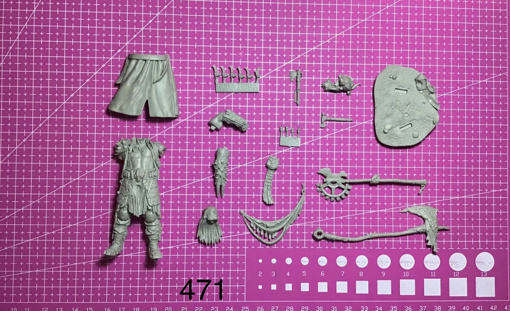 1/24 Barbarian Warrior Donovan, Resin Model Figure Kit, Fantasy Theme, Unassembled and Unpainted