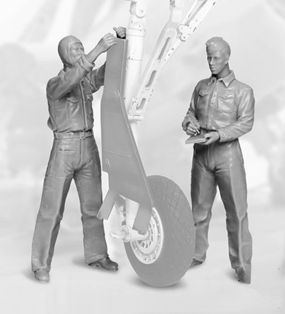 1/32 Modern Military Pilot, 2 Figures, Resin Model Figure Kit, Unassembled and Unpainted