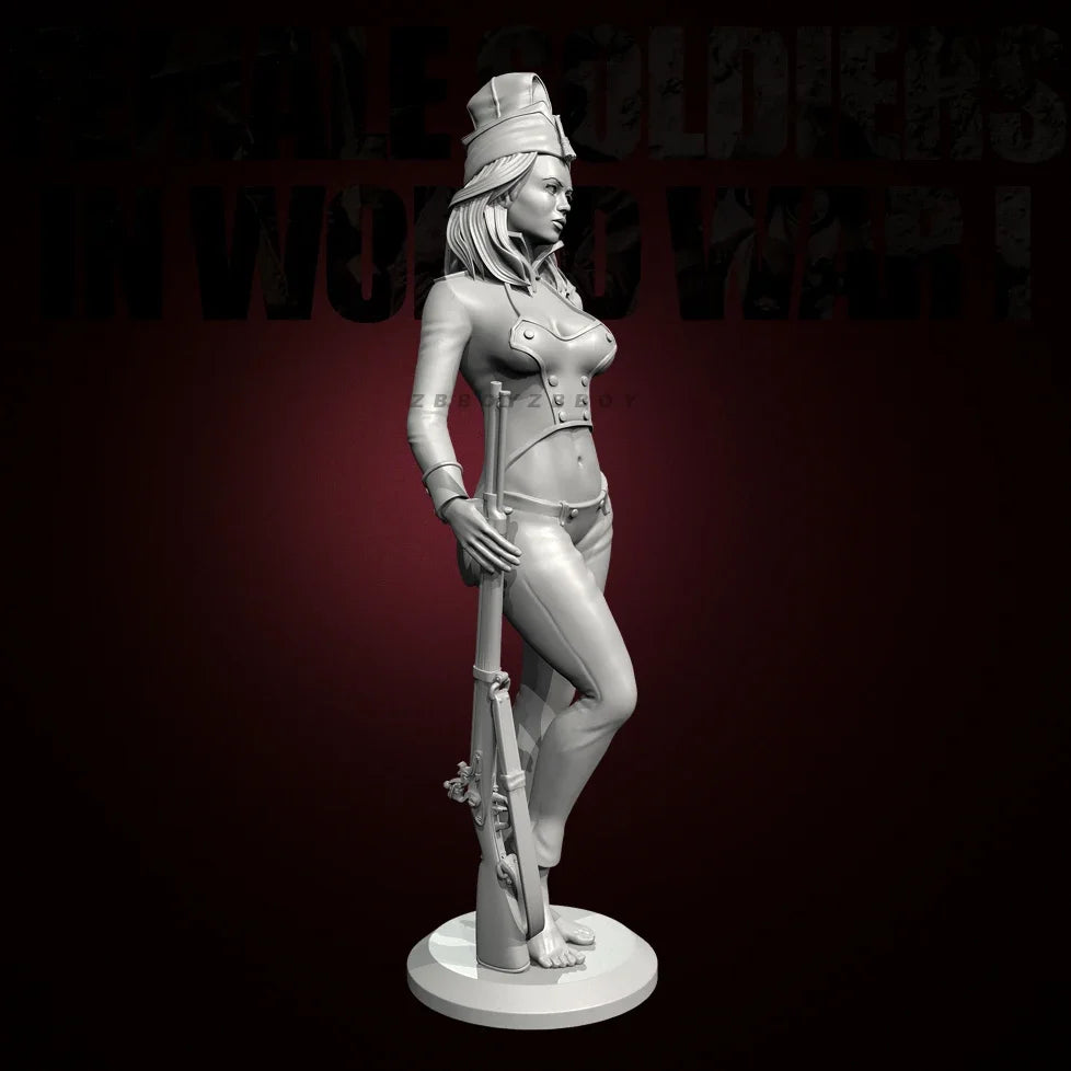 50mm Female Fantasy Warrior, Resin Model Figure Kit, Fantasy Theme, Unassembled and Unpainted