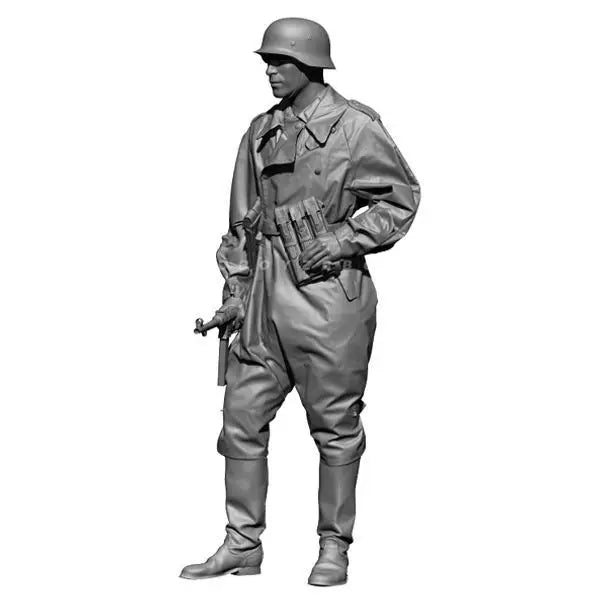 1/35 WWII German Infantry Patrol with Officer, 9 Figures, Resin Model Figure Kit, Unassembled and Unpainted