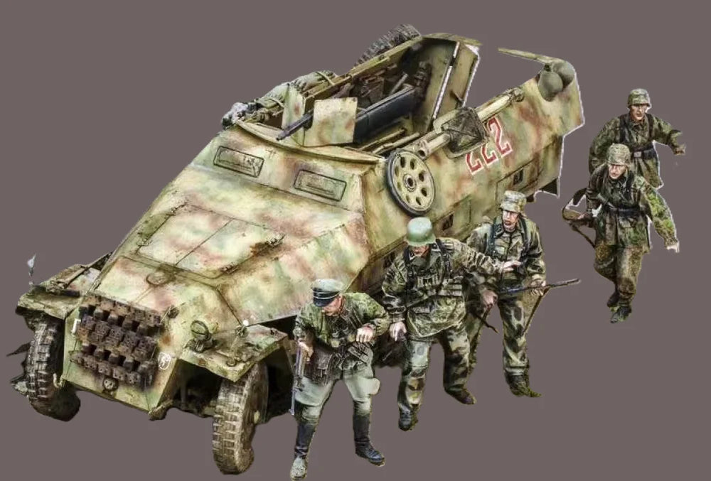 1/35 Modern Desert Combat, 5 Figures, Resin Model Diorama Kit, Unassembled and Unpainted
