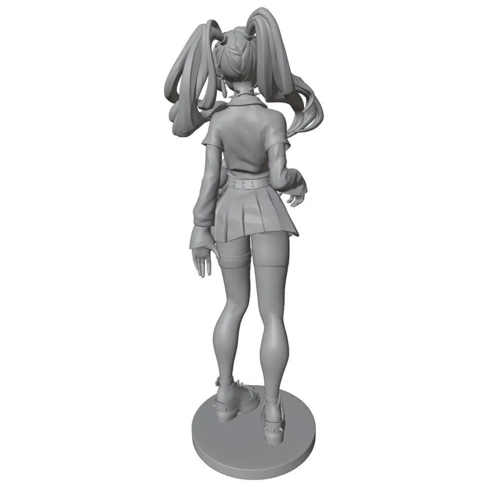1/24 Anime Warrior with Braided Hair and Arm Wraps, Resin Model Figure Kit, Unassembled and Unpainted