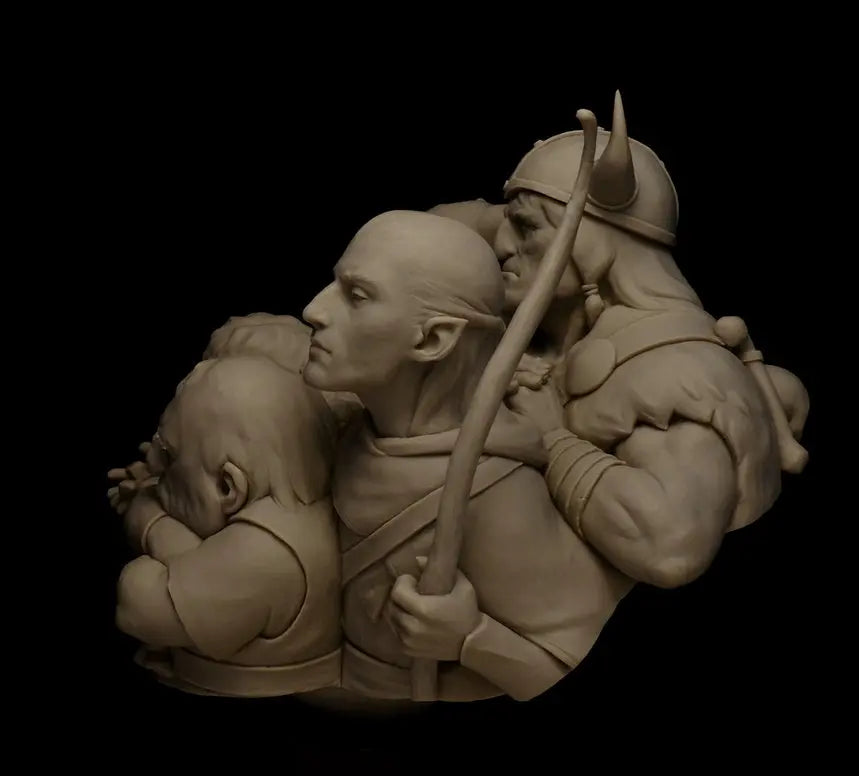 1/12 Norse Warriors, 9 Figures, Resin Model Bust Kit, Fantasy Theme, Unassembled and Unpainted