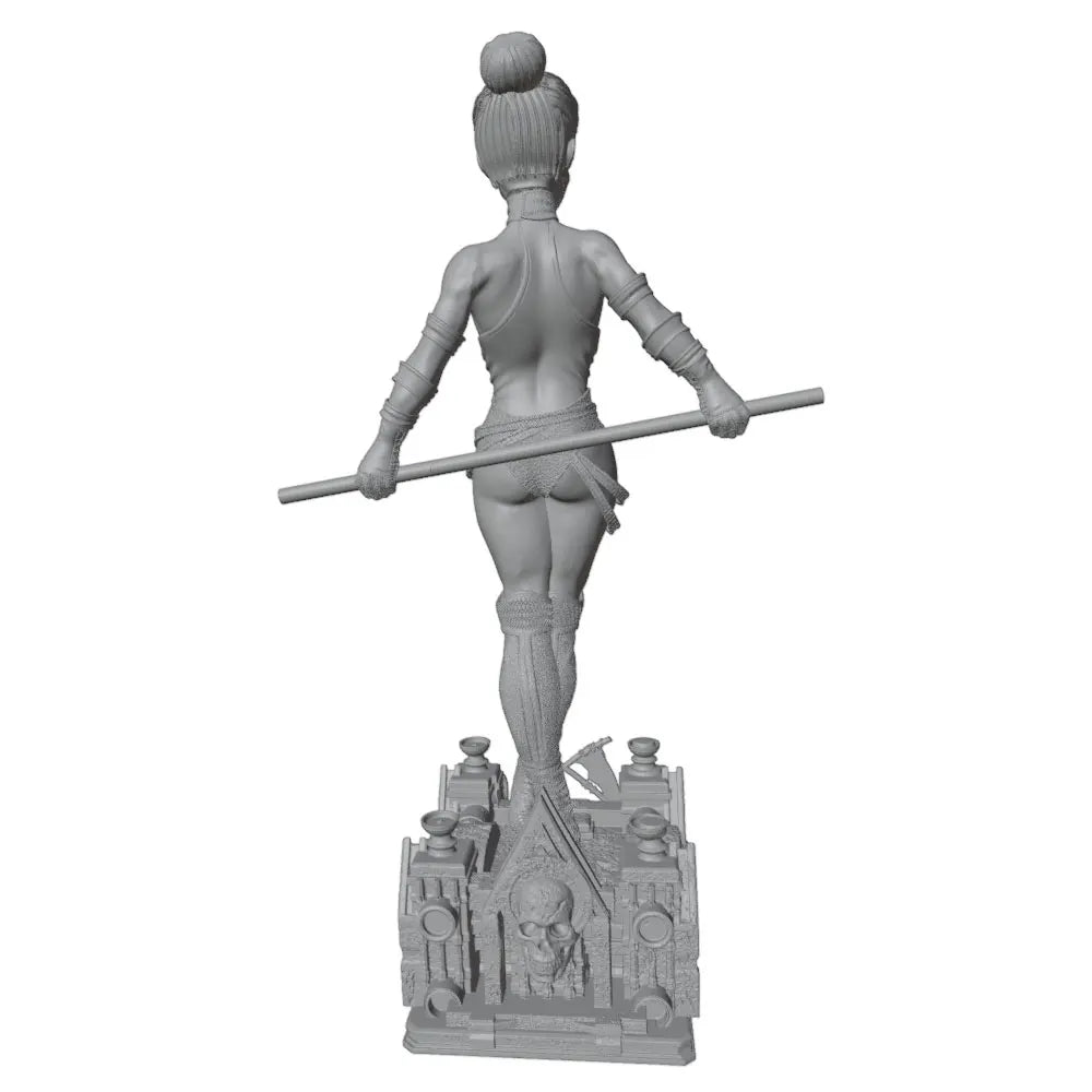 1/24 Fantasy Warrior Woman, Resin Model Figure Kit, Unassembled and Unpainted