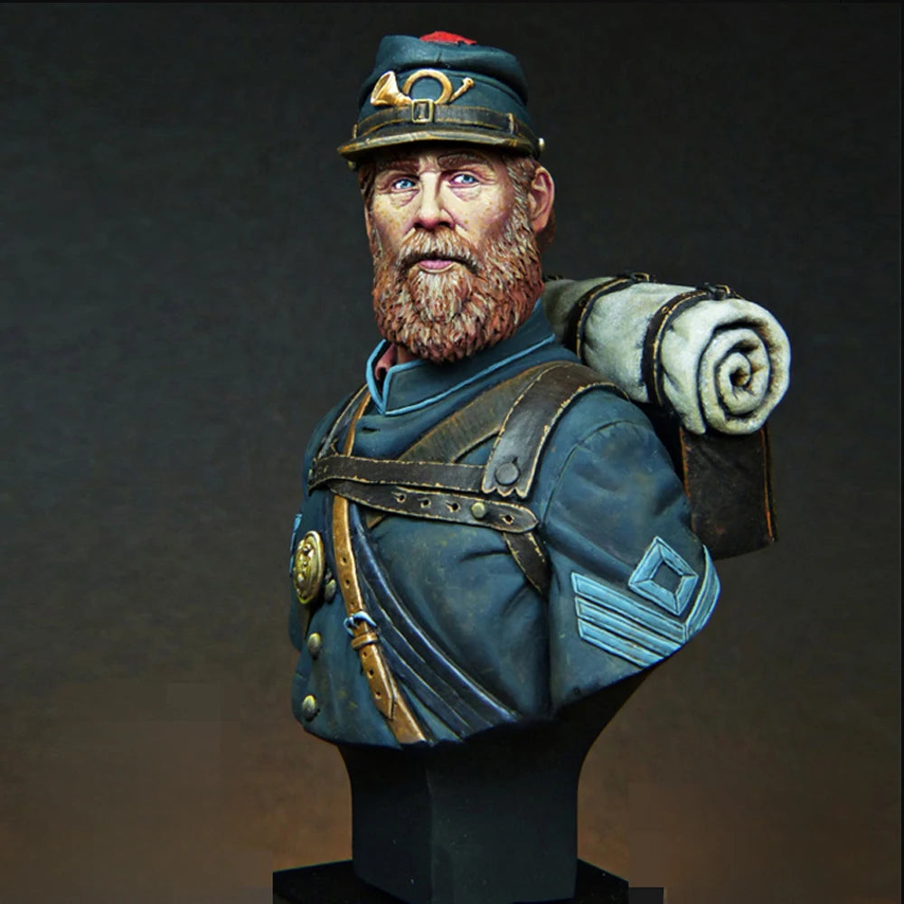 1/12 WWI German Sergeant, Resin Model Bust Kit, Unassembled and Unpainted