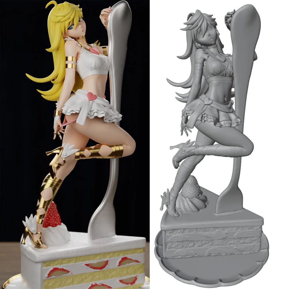 75mm Female with Cascading Hair Seated, Resin Model Figure Kit, Anime Theme, Unassembled and Unpainted