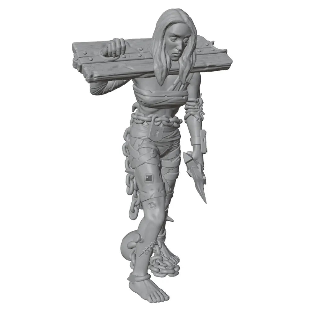 75mm Dark Fantasy Scarred Warrior, Resin Model Figure Kit, Fantasy Theme, Unassembled and Unpainted