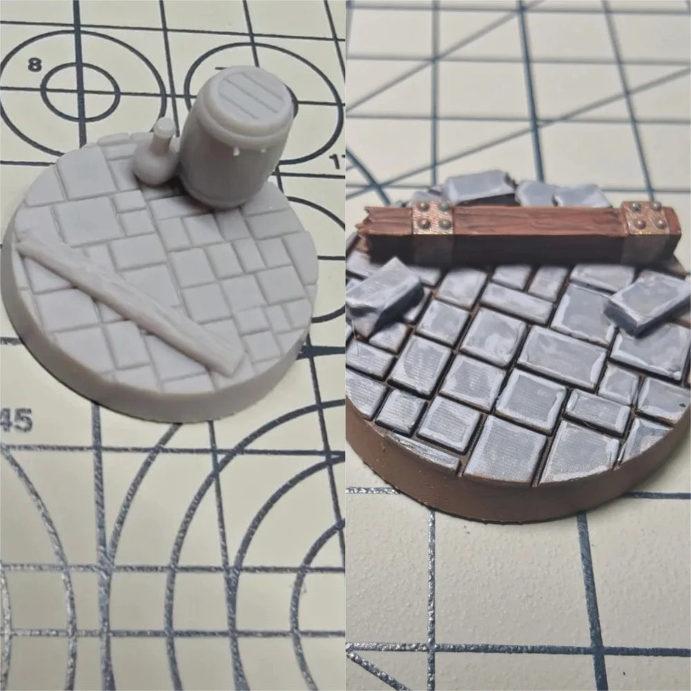 Base Elements, Resin Model Terrain Kit, Fantasy Theme, Unpainted