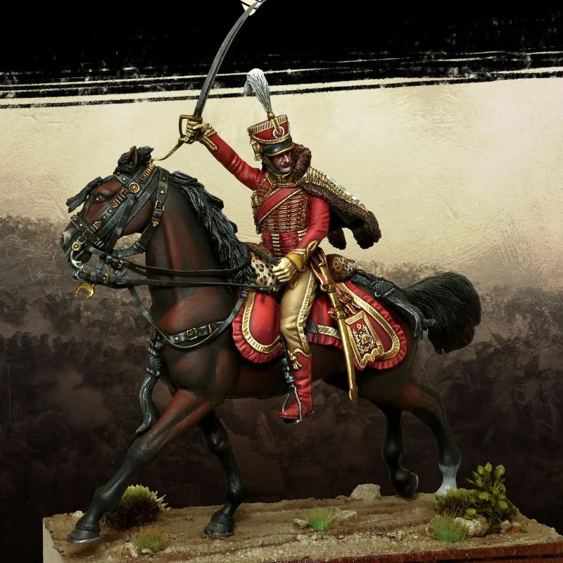 54mm Ancient European Cavalry Soldier, Resin Model Figure Kit, Unassembled and Unpainted