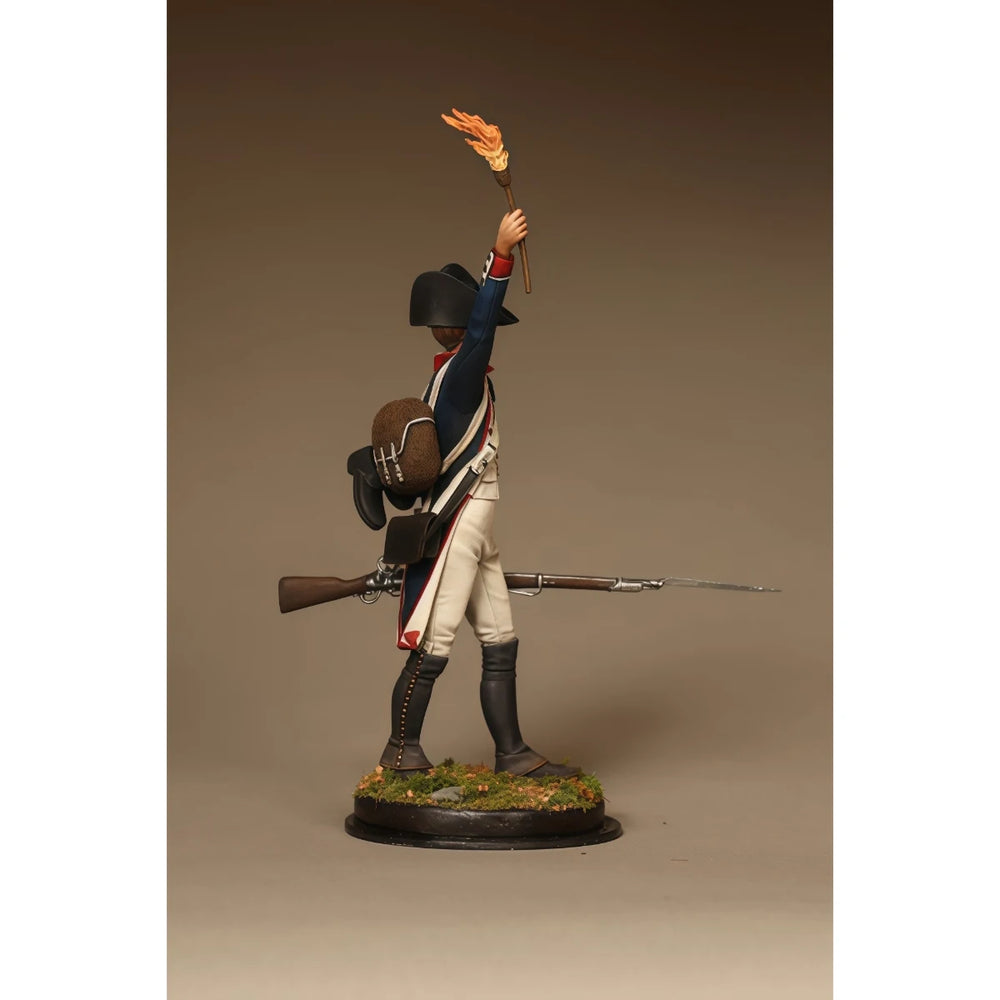 75mm Napoleonic French Line Infantry Fusilier, Resin Model Figure Kit, Unassembled and Unpainted