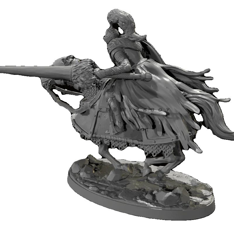 50mm Medieval Knight Cavalry Team, 5 Figures, Resin Model Figure Kit, Unassembled and Unpainted