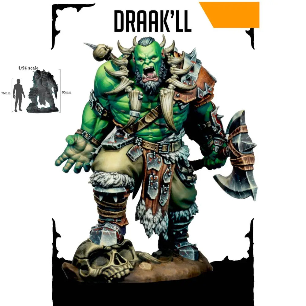 1/24 Orc Warrior with Armor, Resin Model Figure Kit, Fantasy Theme, Unassembled and Unpainted