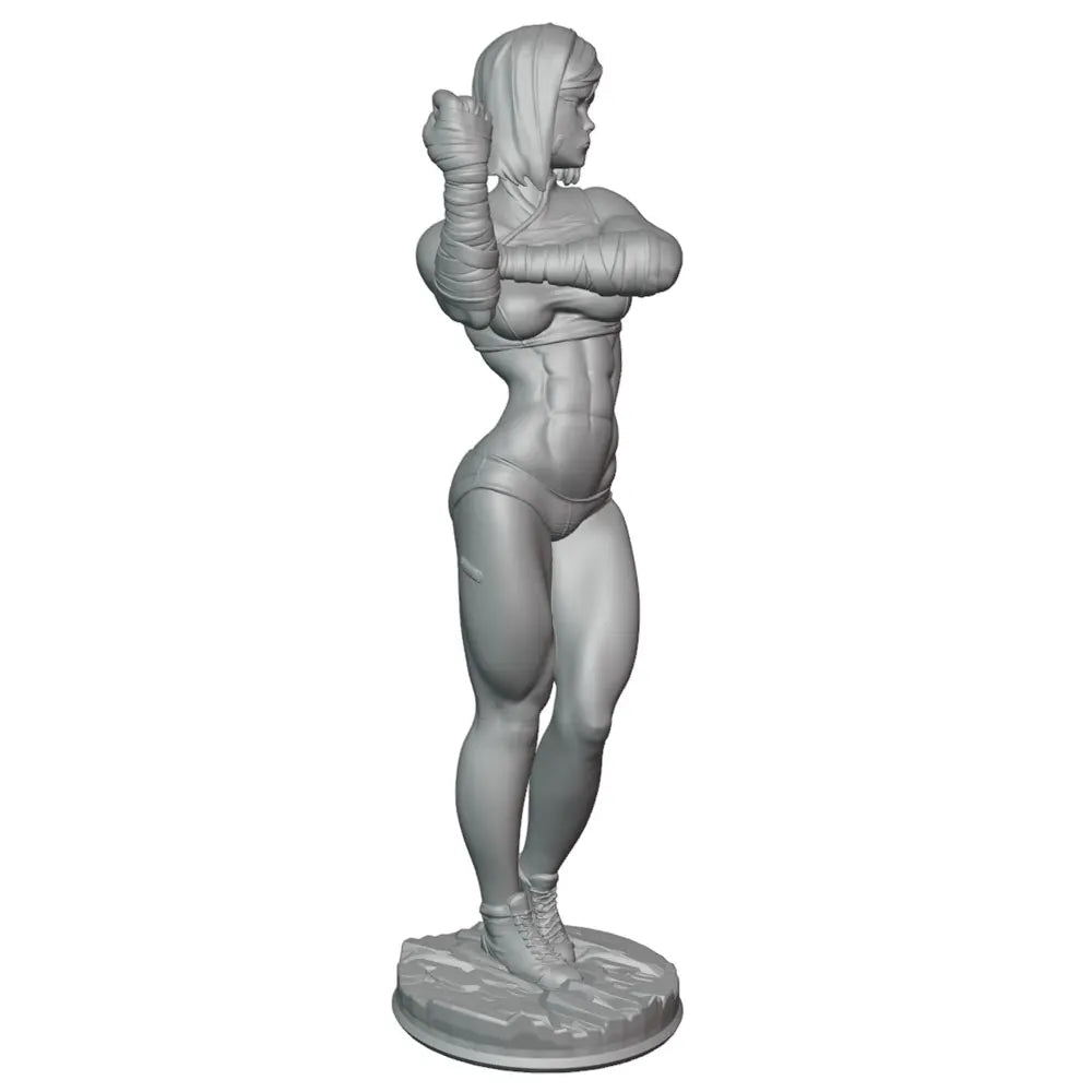 75mm Fantasy Female Fighter, Resin Model Figure Kit, Unassembled and Unpainted