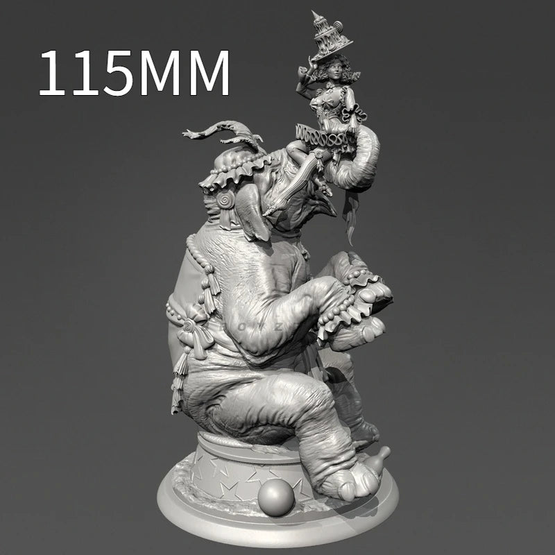 115mm Circus Performers, 6 Figures, Resin Model Figure Kit, Fantasy Theme, Unassembled and Unpainted