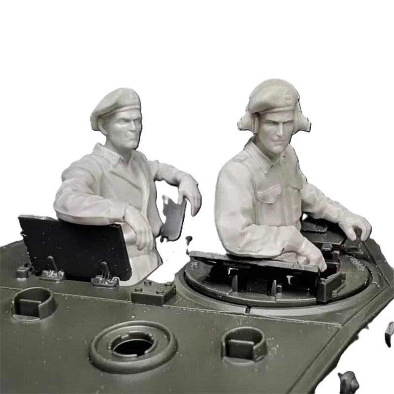 1/35 WWII Military Officer Busts, 2 Figures, Resin Model Bust Kit, Unassembled and Unpainted