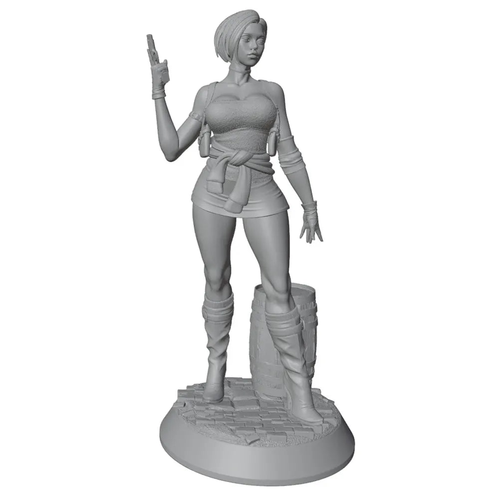 1/24 Female Tactical Operator with Dual Rifles, Resin Model Figure Kit, Fantasy Theme, Unassembled and Unpainted