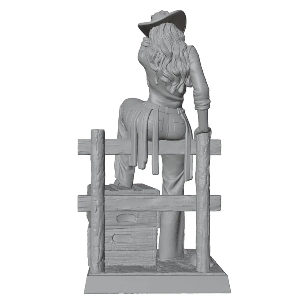 75mm Western Cowboy Girl, Resin Model Figure Kit, Anime Theme, Unassembled and Unpainted