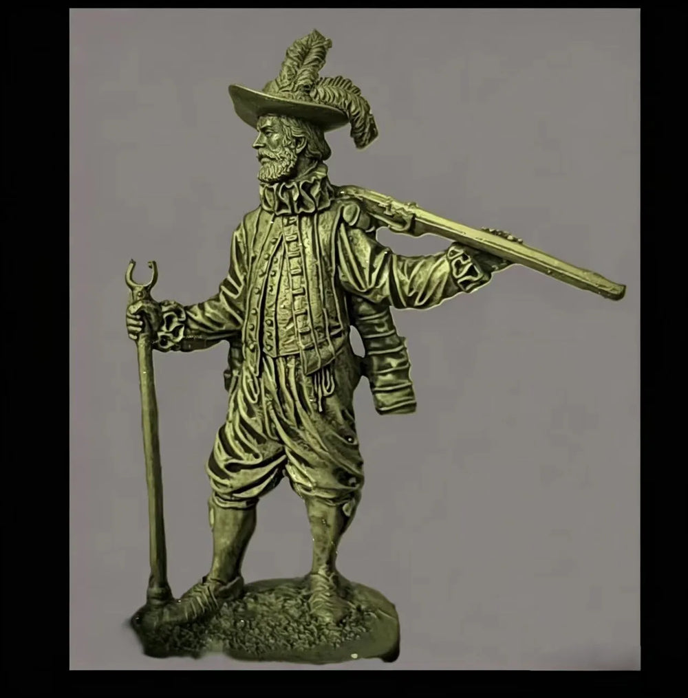 54mm Napoleonic Musketeer, Resin Model Figure Kit, Unassembled and Unpainted
