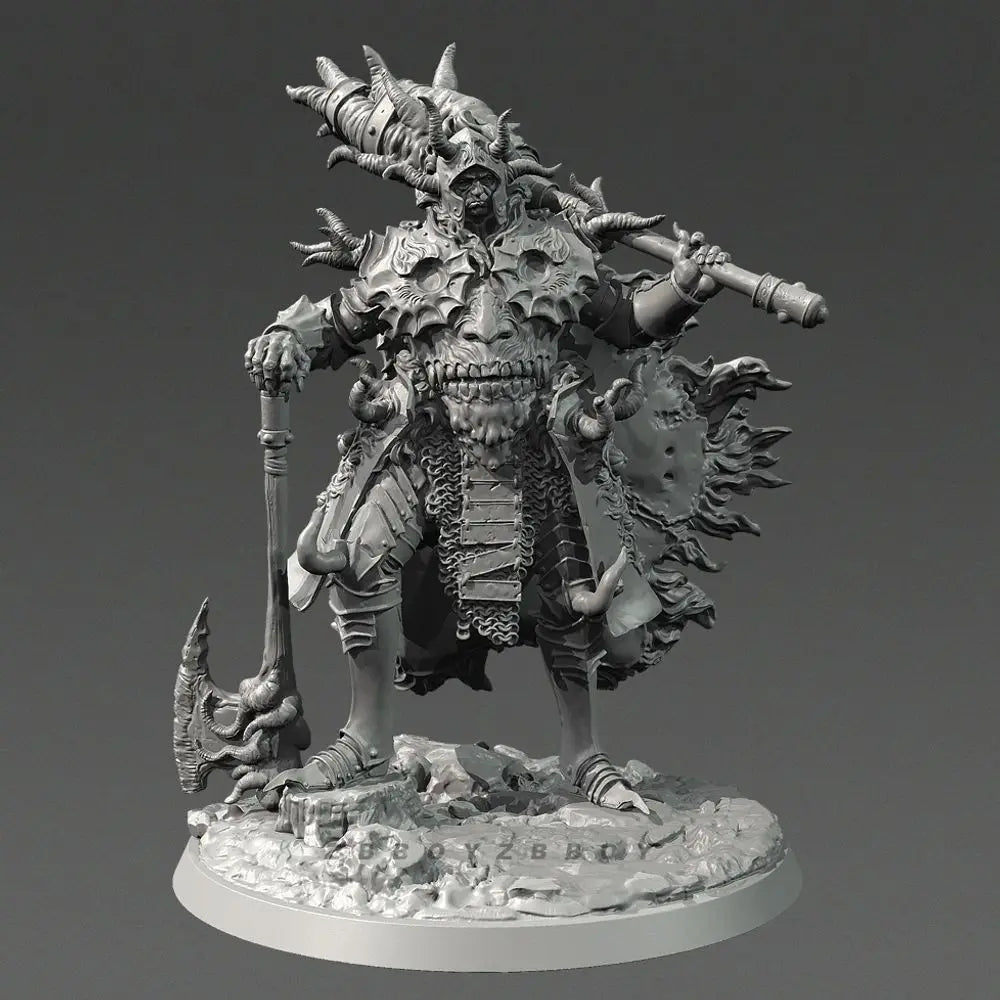 75mm Earth Demon King, Resin Model Figure Kit, Fantasy Theme, Unassembled and Unpainted