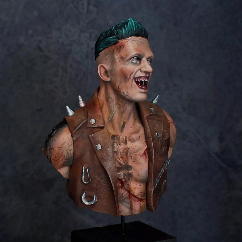 1/10 Punk Rocker Mohawk, Resin Model Bust Kit, Unassembled and Unpainted