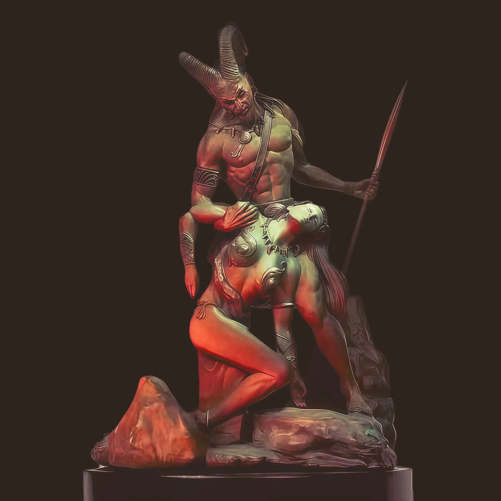 1/24 Horned Demon, Resin Model Figure Kit, Fantasy Theme, Unassembled and Unpainted