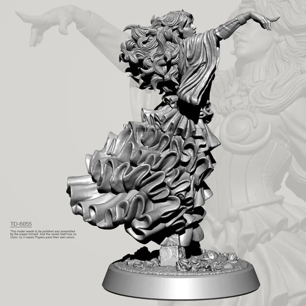 50mm Medieval Evil Adventurer Female Ghost, Resin Model Figure Kit, Unassembled and Unpainted