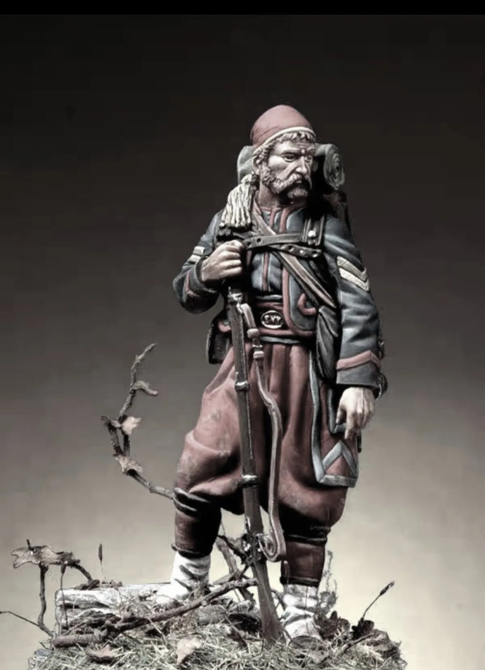 1/32 Napoleonic General with Sword and Bicorne, Resin Model Figure Kit, Unassembled and Unpainted