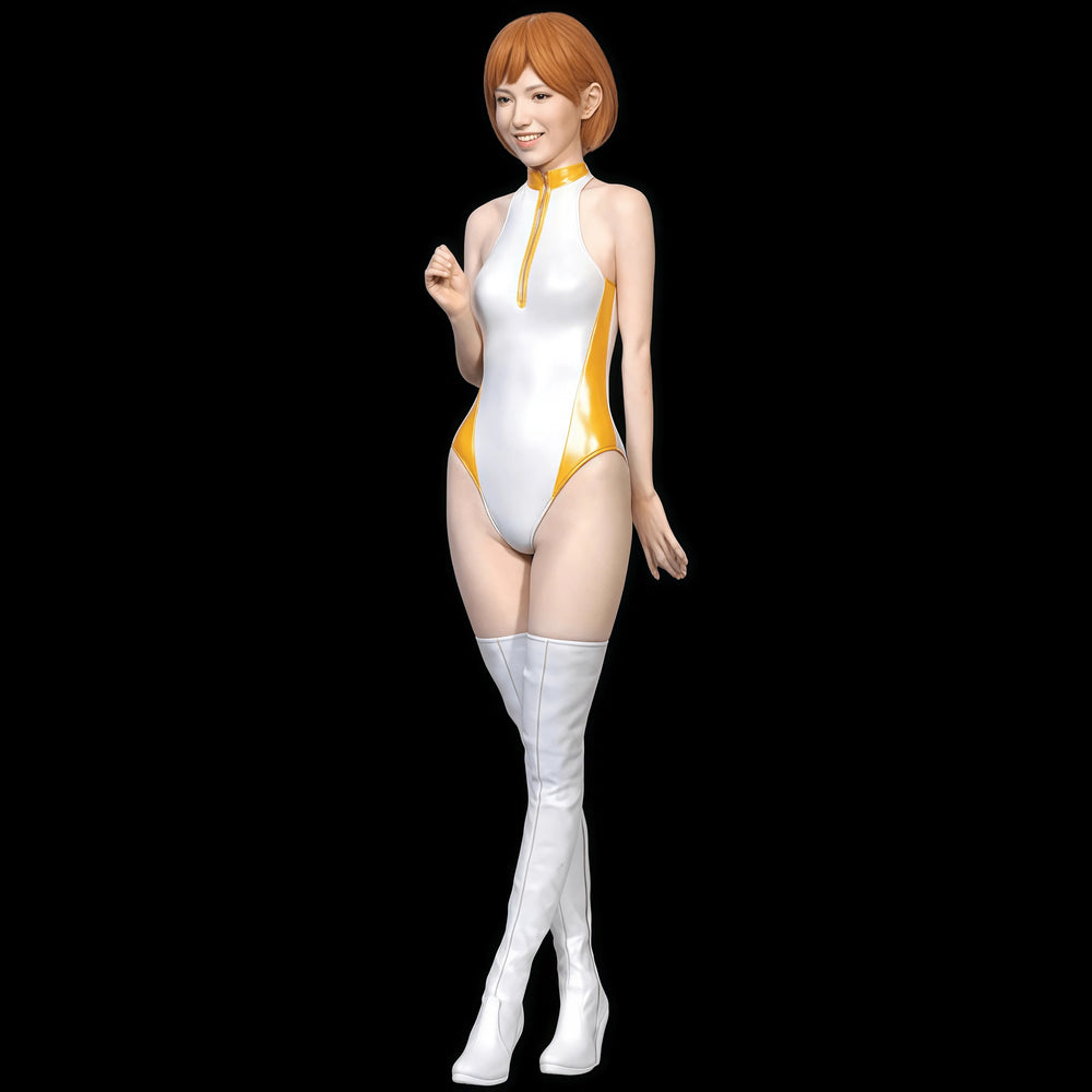 1/20 Pin-up Racing Girl, Resin Model Figure Kit, Unassembled and Unpainted
