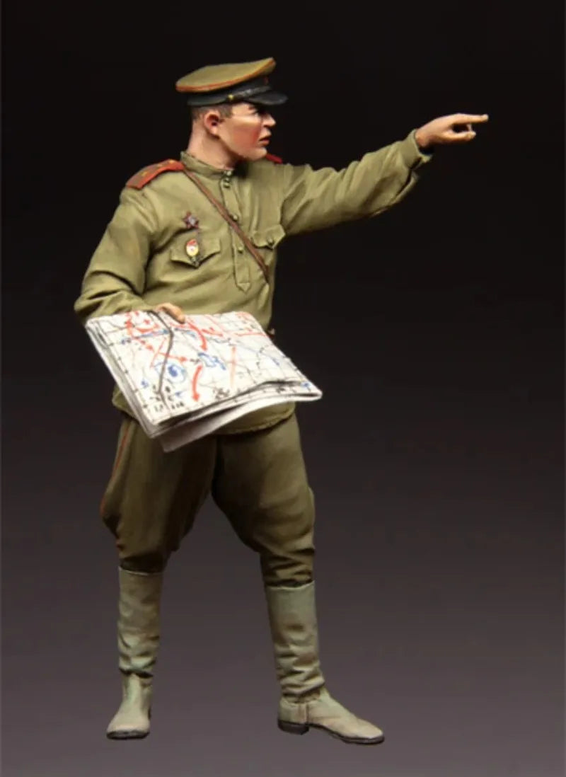 1/35 WWII Soviet Officers Command Group, Resin Model Figure Kit, Unassembled and Unpainted