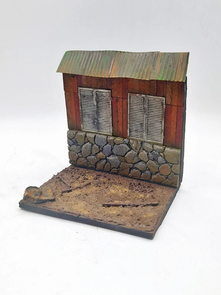 1/35 WWII Fortified Building, Resin Model Terrain Kit, Unpainted