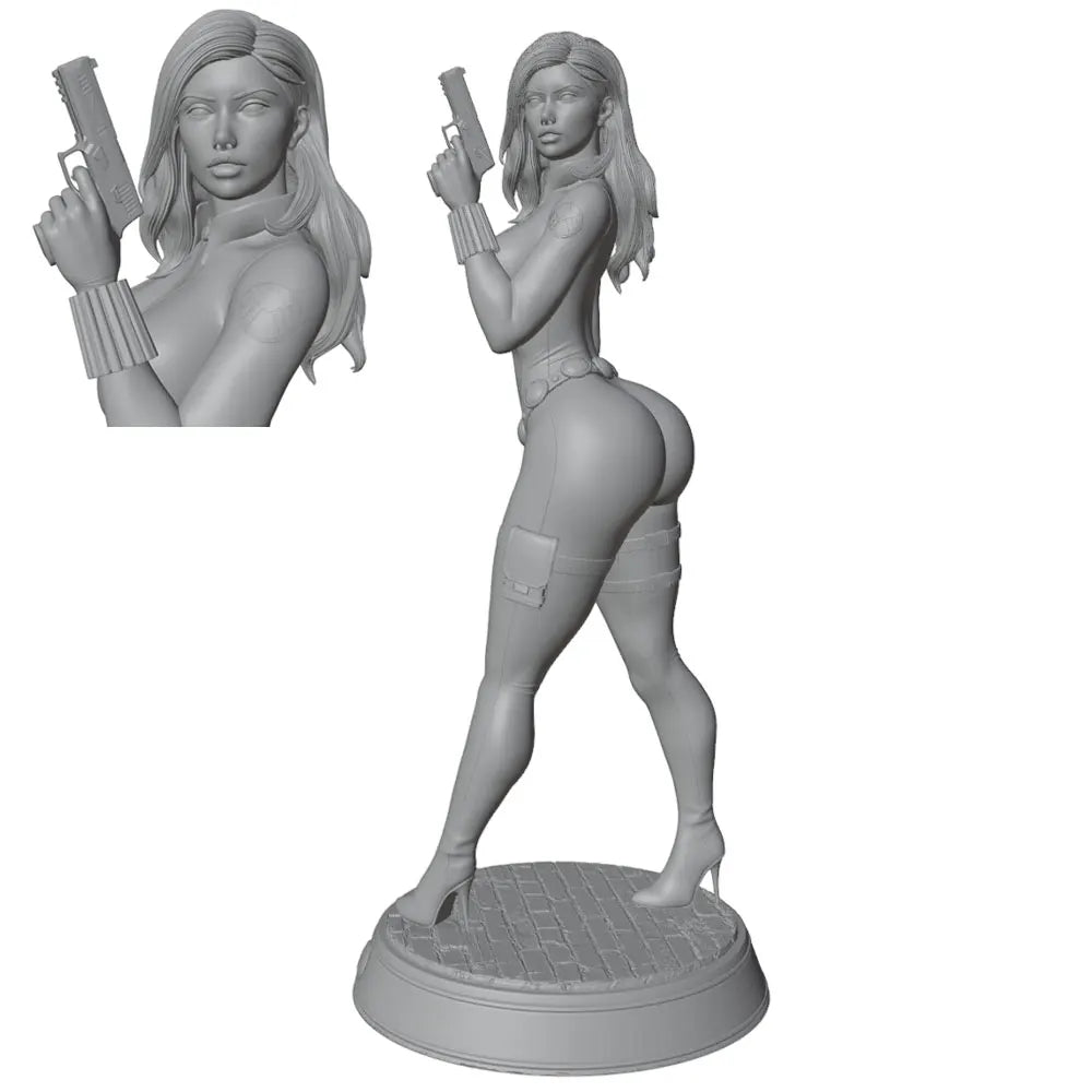 1/24 Sexy Female Warrior, Resin Model Figure Kit, Unassembled and Unpainted