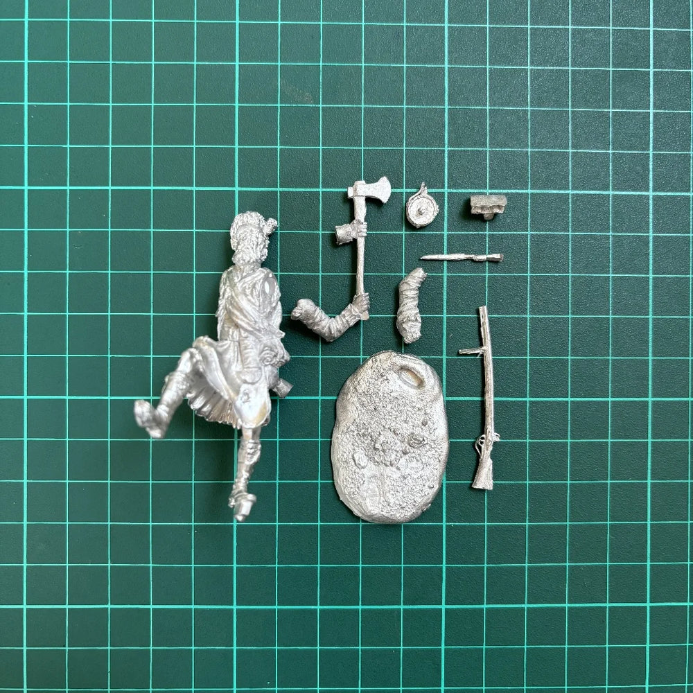 54mm Napoleonic Royal Highlander Black Guard, Resin Model Figure Kit, Unassembled and Unpainted
