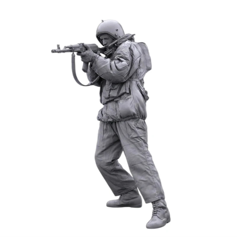 1/16 Modern Russian OMON Squad in Combat Positions, 4 Figures, Resin Model Figure Kit, Unassembled and Unpainted