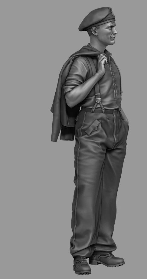 1/35 WWII Soldiers in Uniform, 2 Figures, Resin Model Figure Kit, Unassembled and Unpainted