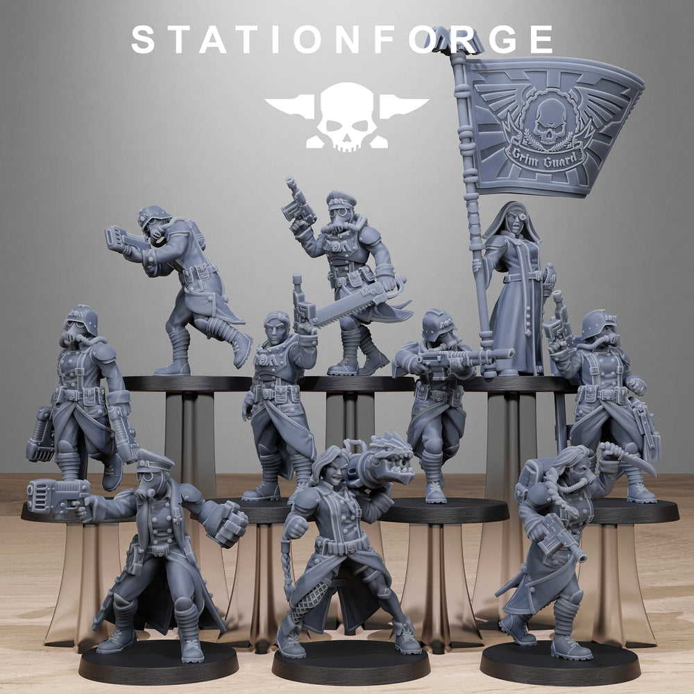 28mm Sisters of Battle, 13 Figures, Resin Model Figure Kit, Sci-Fi Theme, Unassembled and Unpainted