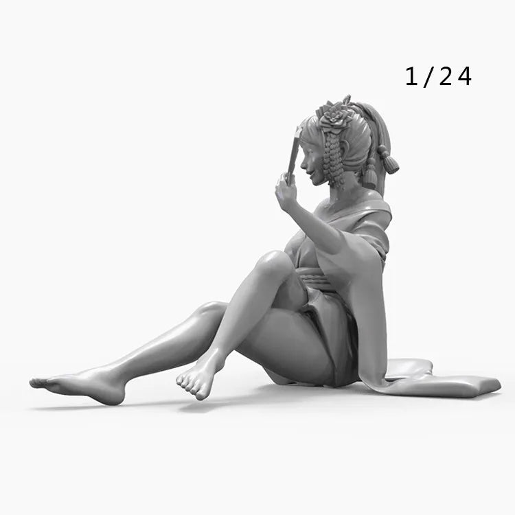 1/24 Oriental-Inspired Female Character, Resin Model Figure Kit, Unassembled and Unpainted