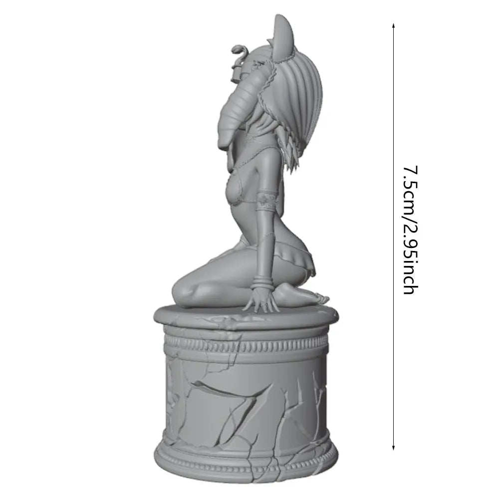 75mm Winged Female, Resin Model Figure Kit, Fantasy Theme, Unassembled and Unpainted