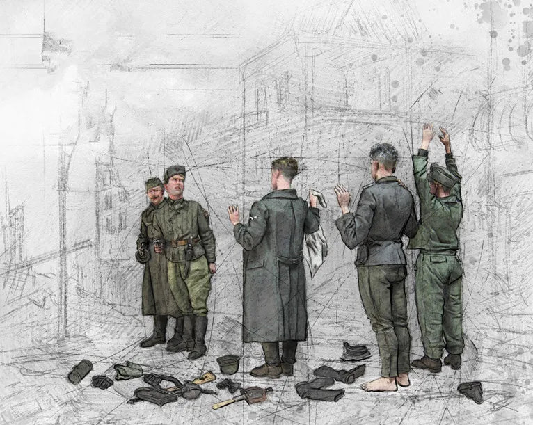 1/35 WWII German Officers & NCOs with Orders, 9 Figures, Resin Model Figure Kit, Unassembled and Unpainted