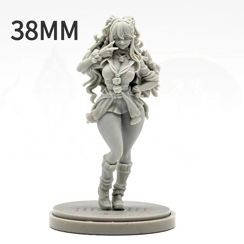 38mm Tactical Operator Aiming Through Scope, Resin Model Figure Kit, Anime Theme, Unassembled and Unpainted