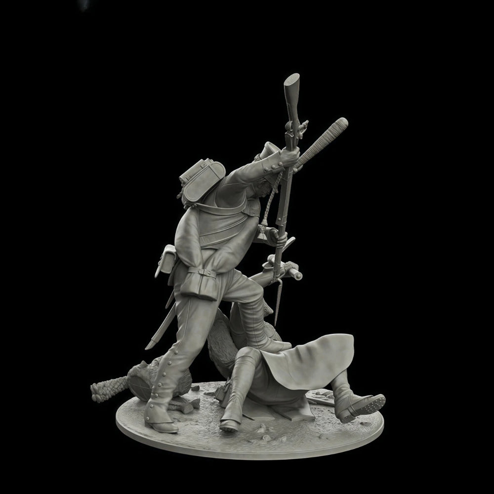 75mm Napoleonic Borodino Battle, 10 Figures, Resin Model Diorama Kit, Unassembled and Unpainted