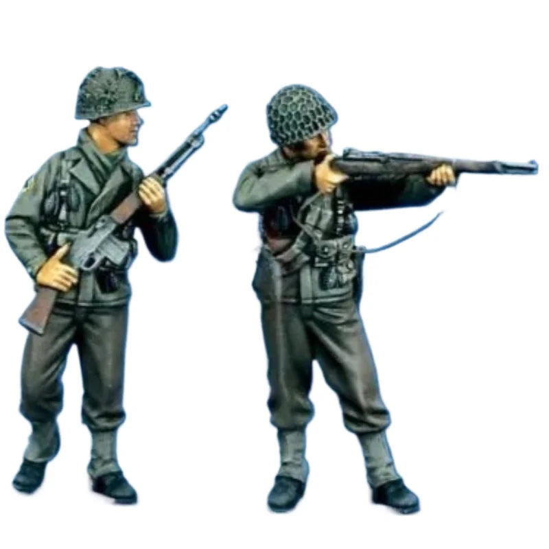 1/35 WWII American Infantry Squad, 4 Figures, Resin Model Figure Kit, Unassembled and Unpainted