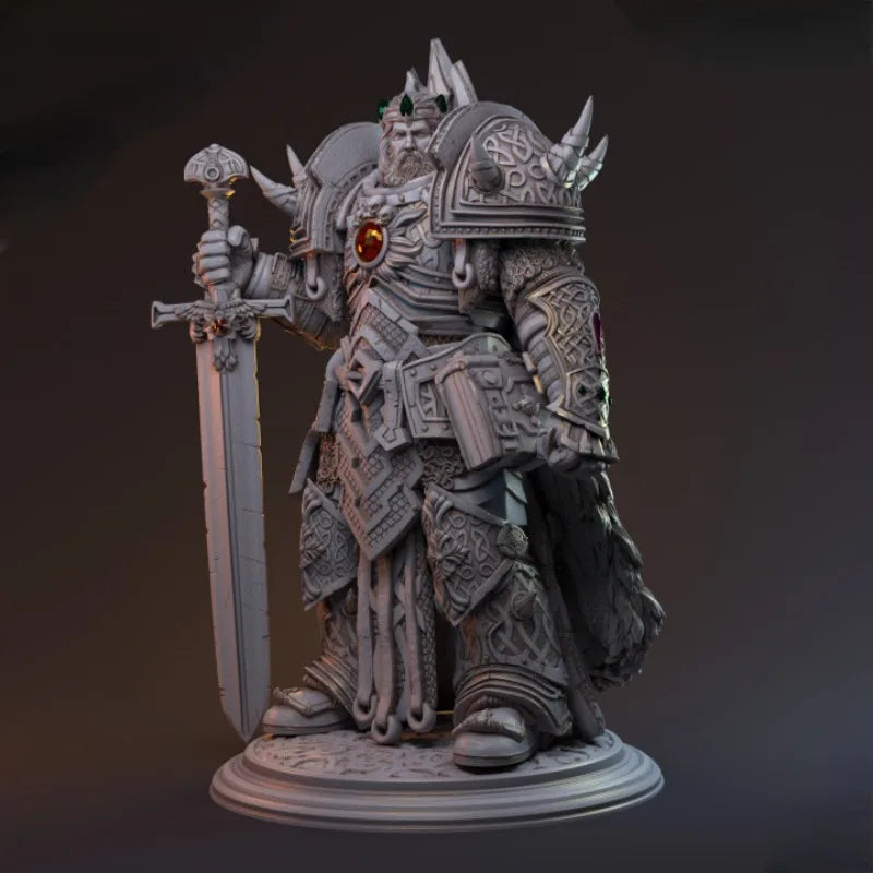 1/24 Demonic Chaos Knight with Spiked Armor, Resin Model Figure Kit, Fantasy Theme, Unassembled and Unpainted