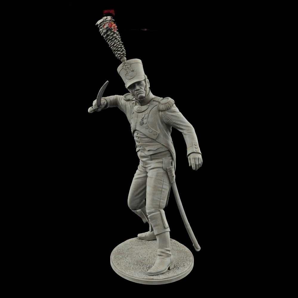 75mm Napoleonic French Line Infantry Officer, Resin Model Figure Kit, Unassembled and Unpainted