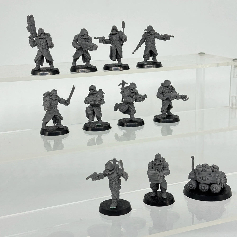 Grim Guard Bombardier Squad, 25 Figures, Resin Model Figure Kit, Sci-Fi Theme, Unassembled and Unpainted
