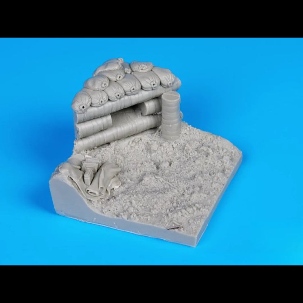 1/35 WWII Military Bunker Fortification, Resin Model Terrain Kit, Unpainted