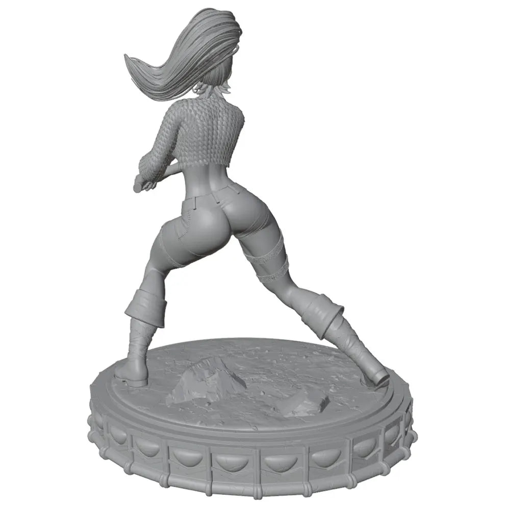 75mm Female Samurai Warrior, Resin Model Figure Kit, Unassembled and Unpainted
