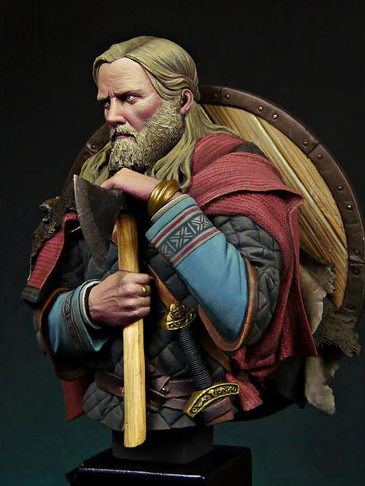 1/10 Medieval Viking Rollo Duke of Normandy, Resin Model Bust Kit, Unassembled and Unpainted