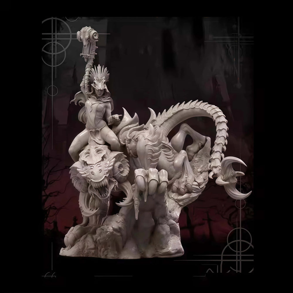 1/24 Orc & Woman, 2 Figures, Resin Model Figure Kit, Fantasy Theme, Unassembled and Unpainted