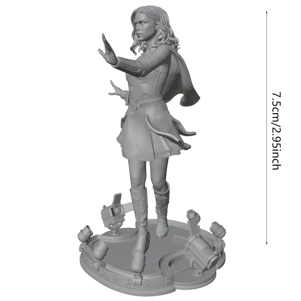 75mm Female Character Ornate Base, Resin Model Figure Kit, Fantasy Theme, Unassembled and Unpainted