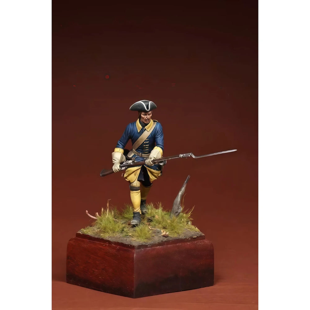 75mm Napoleonic Swedish Infantry Musketeer, Resin Model Figure Kit, Unassembled and Unpainted